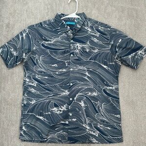 Tori Richard Waves Aloha Shirt Large